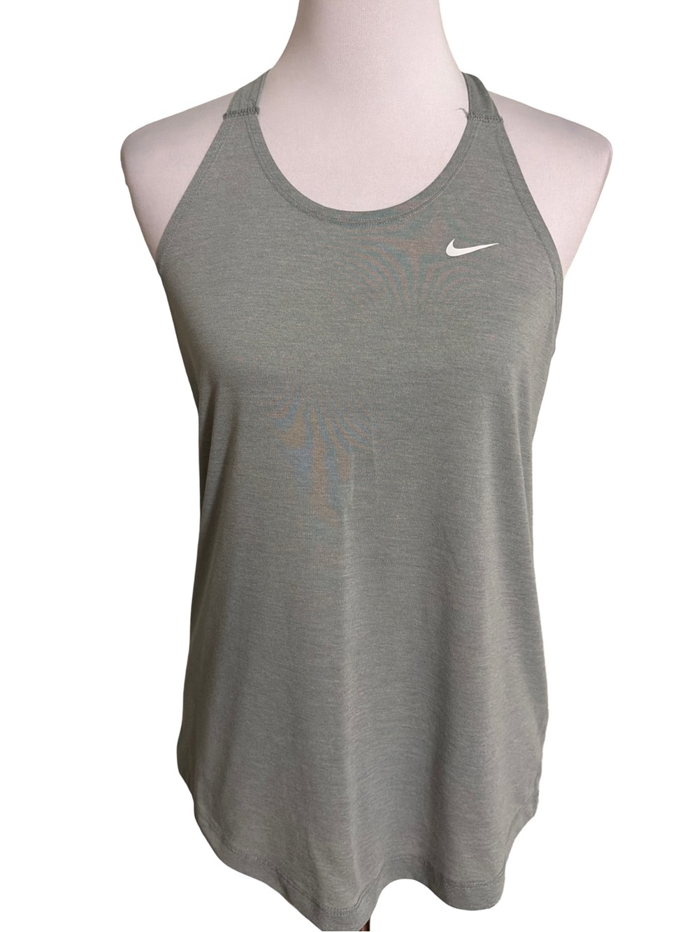 Nike Gray Green Racerback Tank White Swoosh